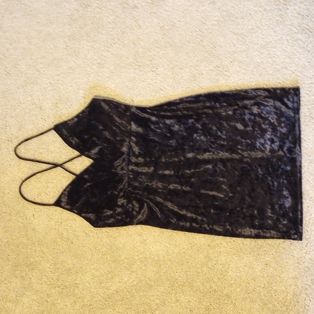 Black Mini Velvet Dress